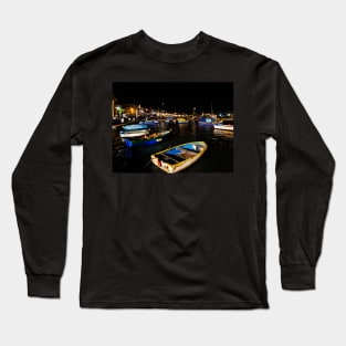 Marsaxlokk Bay at Night Long Sleeve T-Shirt